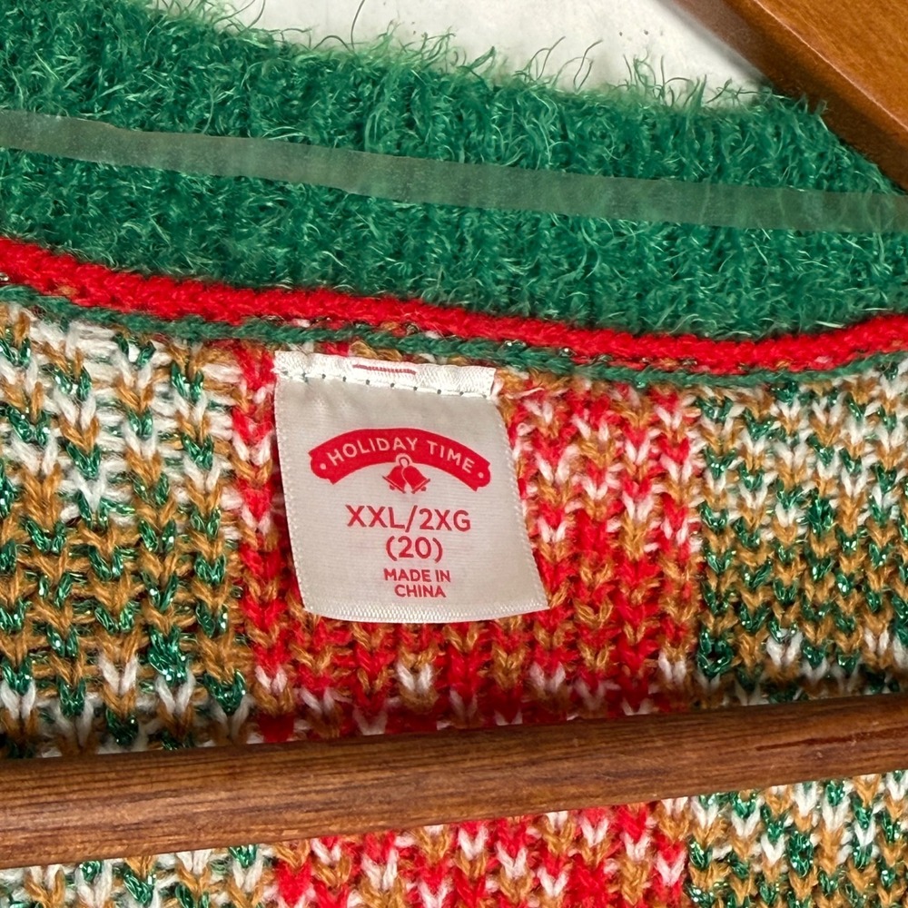 Cute Ugly Christmas Sweater Long Vest
Gingerbread Man Candy Cane Jingle Bells 2X - Picture 5 of 7